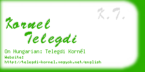 kornel telegdi business card